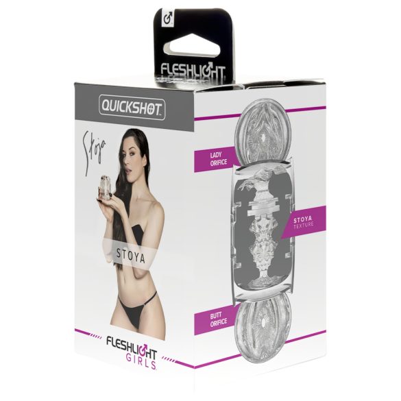 Fleshlight Quickshot Stoya - компактен мастурбатор (прозрачен)