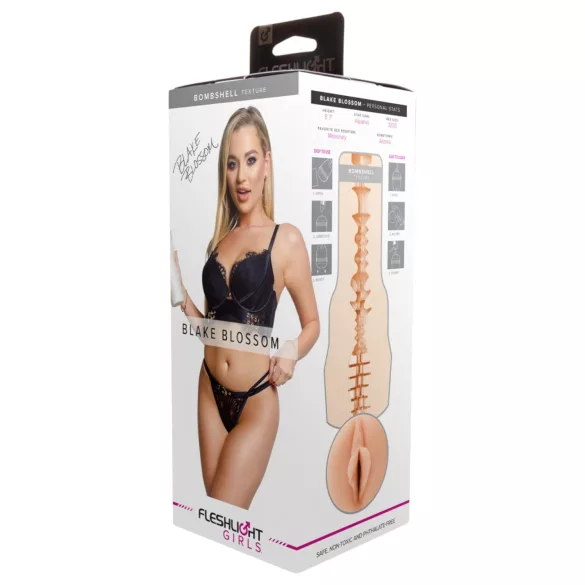 Fleshlight Blake Blossom Bombshell - реалистична вагина - телесен цвят