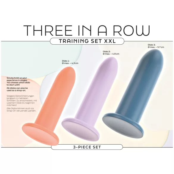 You2Toys - Three in a Row - тренировъчен комплект дилда - 3 бр. (цветен)