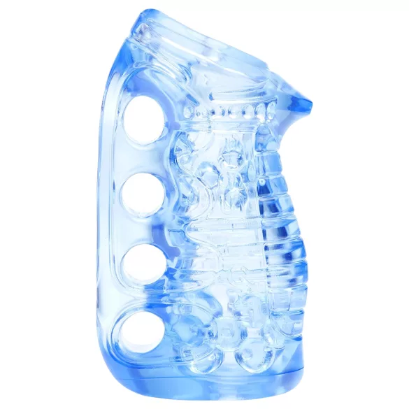 Fleshlight Fleshskins Grip Blue Ice - мастурбатор, отворен от двете страни (син)