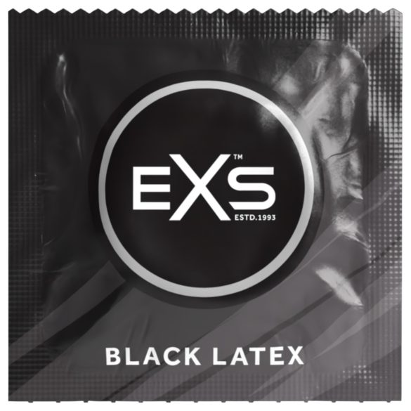 EXS Black - черен латексов кондом (12 бр.)