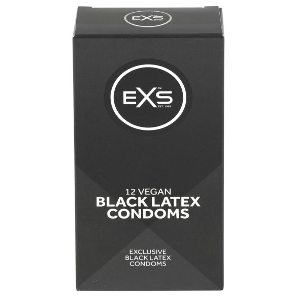 EXS Black - латексов презерватив - черен - 12 броя