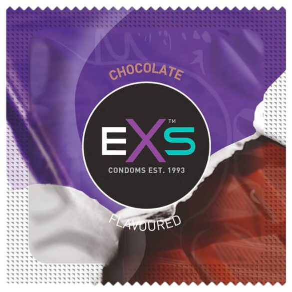 EXS Горещ шоколад - презервативи с вкус на шоколад - черни (100 бр.)