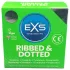 EXS - презерватив с оребряване и точки - 3 броя