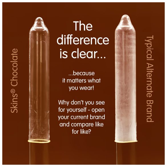 Skins - презерватив с шоколадов вкус - 4 броя