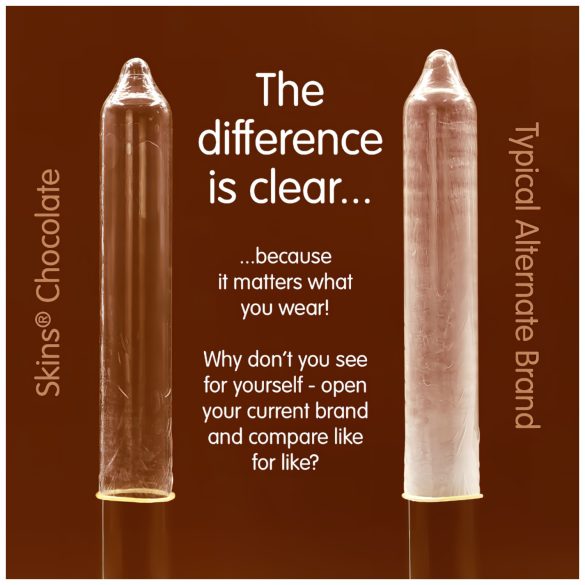 Skins - презервативи с вкус на шоколад - 8 броя