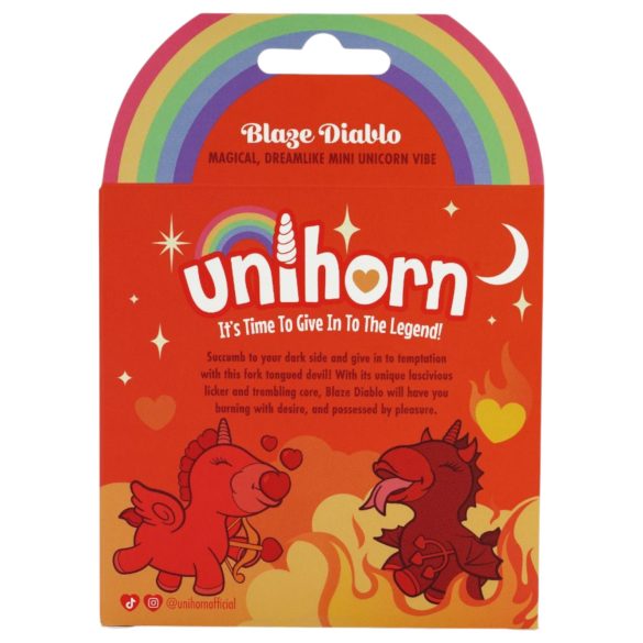 Unihorn Blaze Diablo - вибратор за клитор акумулаторен - червен