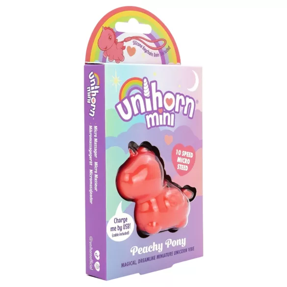 Unihorn - Мини вибратор за клиторна стимулация (праскова)