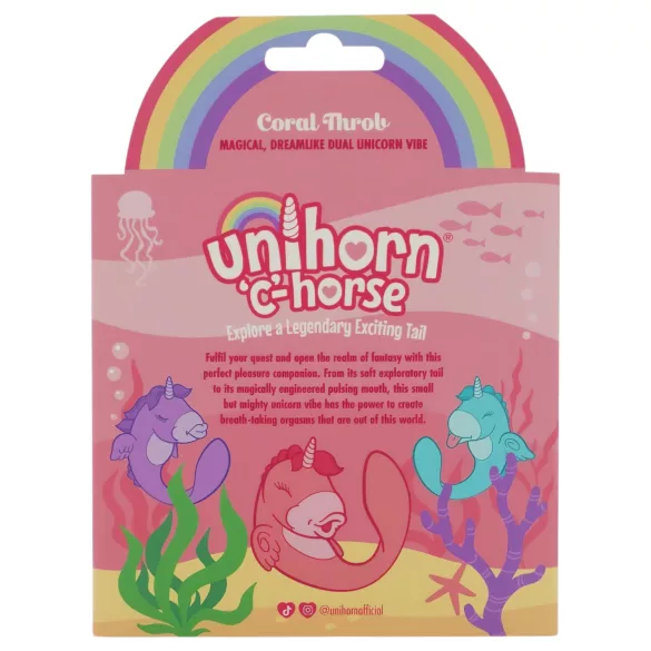 Unihorn C-Horse - вибратор за G-точка и клиторна стимулация (коралов)