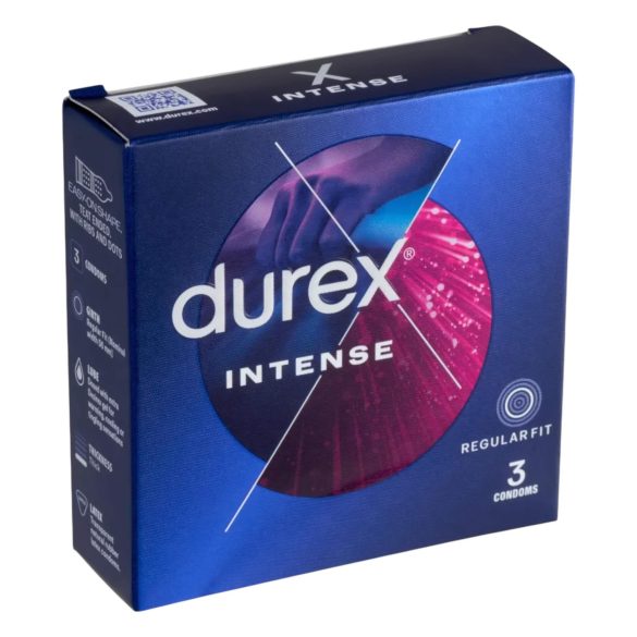 Durex Intense - релефен и текстуриран презерватив (3 бр.)