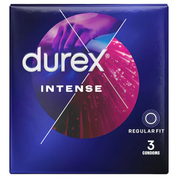 Durex Intense - оребрен и с текстура презерватив (3 бр.)
