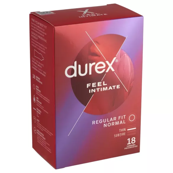 Durex Feel Intimate - тънки презервативи - 18 броя
