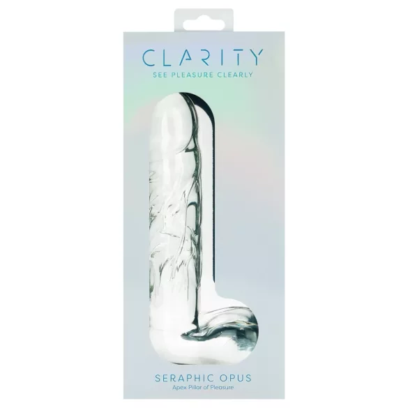 Clarity Seraphic Opus - стъклено G-точково дилдо (прозрачен)