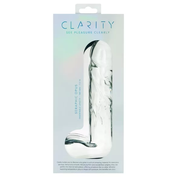 Clarity Seraphic Opus - стъклено G-точково дилдо (прозрачен)