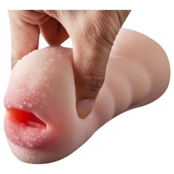 Lonely - мастурбатор 2 в 1 вагина и уста - натурален цвят