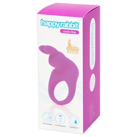 Happyrabbit Cock - Акумулаторен вибриращ пенис ринг (лилав)