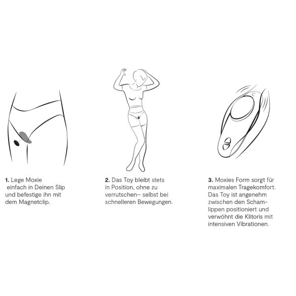 We-Vibe Moxie+ - вибратор за клитор с дистанционно управление - черен