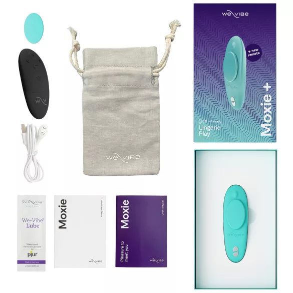 We-Vibe Moxie+ - радиоваг, смарт клиторен вибратор (тюркоаз)
