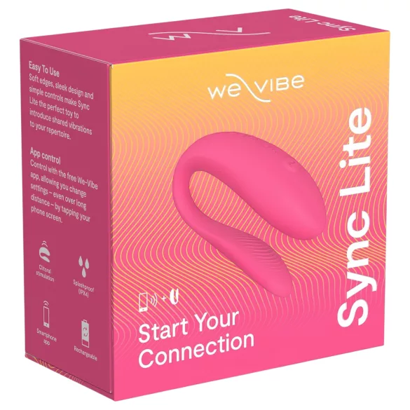 We-Vibe Sync Lite - вибратор за двойки с приложение и дистанционно управление (розов)