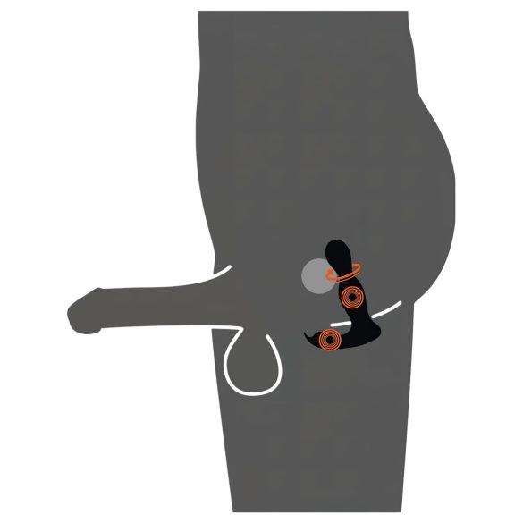 Rebel - вибратор за простата с дистанционно 2 в 1 - черен