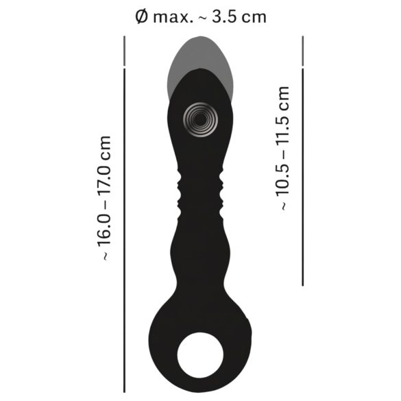 Eternal - мощен вибратор с тласъци (черен)