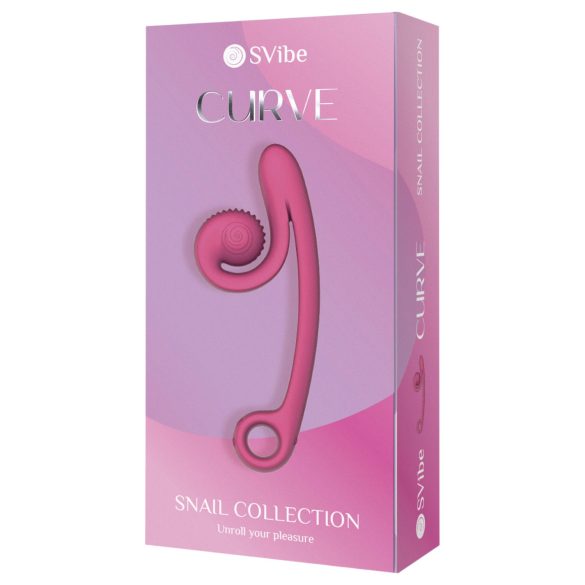 Snail Vibe Curve - вибратор за клитор и вагина 2 в 1 - розов