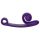 Snail Vibe Curve - 2в1 клиторен стимулатор-вибратор (лилав)