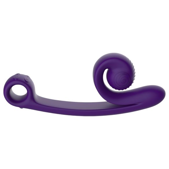 Snail Vibe Curve - 2в1 клиторен стимулатор-вибратор (лилав)
