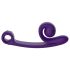Snail Vibe Curve - 2в1 клиторен стимулатор-вибратор (лилав)