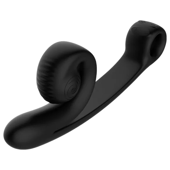Snail Vibe Curve - 2в1 клиторно вибратор (черен)