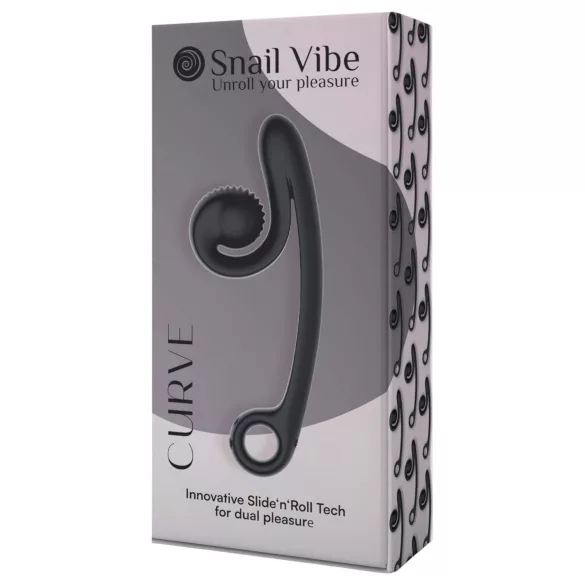 Snail Vibe Curve - 2в1 клиторно вибратор (черен)