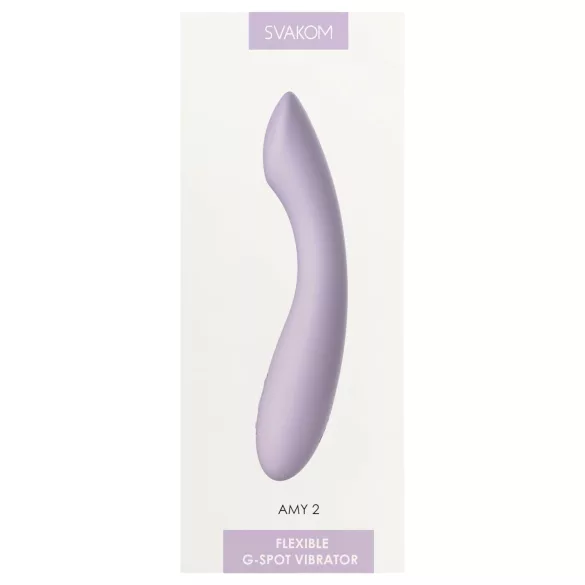 Svakom Amy 2 - презареждащ се водоустойчив вибратор за G-точка - лилав