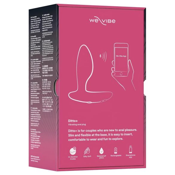We-Vibe Ditto+ - смарт, акумулаторен анален вибратор (розов)
