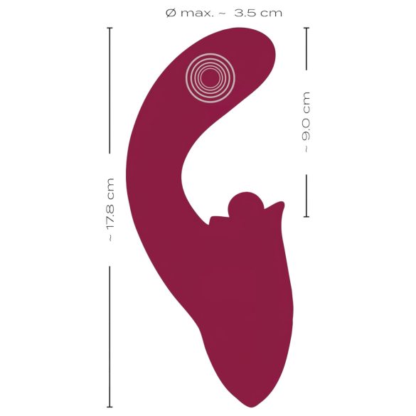 Javida - вибратор с езиче 3в1 - червен