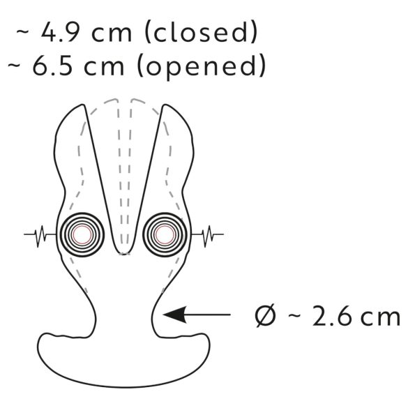 ANOS - двоен анален вибратор - черен