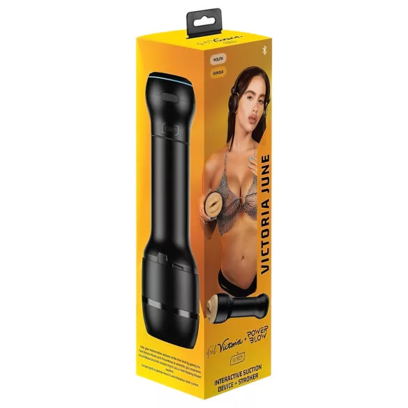 Kiiroo PowerBlow - мастурбатор уста Victoria June - черен