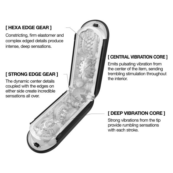 TENGA Flip Zero - мощен мастурбатор (черен)