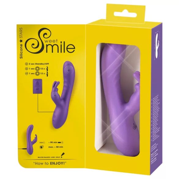 Smile - вибратор с клитор стимулатор - лилав