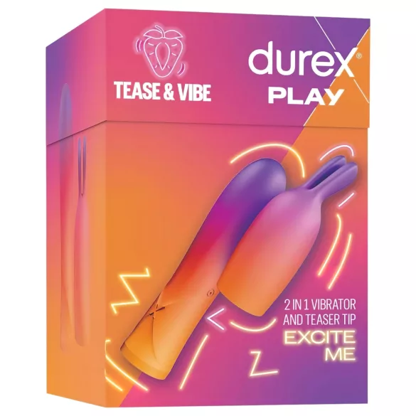 Durex Tease & Vibe - вибратор с накрайник за клитор заек - розов