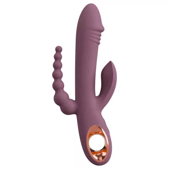 You2Toys - вибратор с три рамена и акумулаторна батерия - лилав