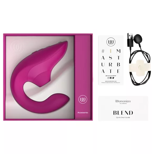 Womanizer Blend - G-точка вибратор и стимулатор за клитор (розов)