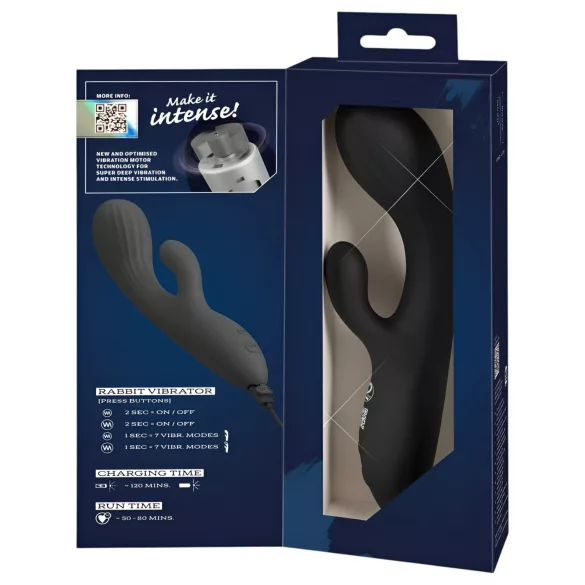 You2Toys Intense - Вибратор с клиторен стимулатор и G-точка (черен)