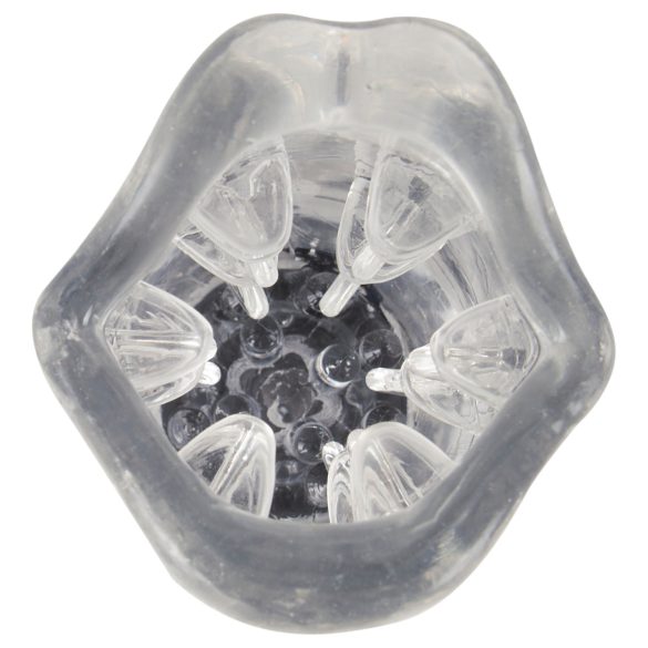 Stroker - автоматичен мастурбатор с вибрация и въртене - прозрачен