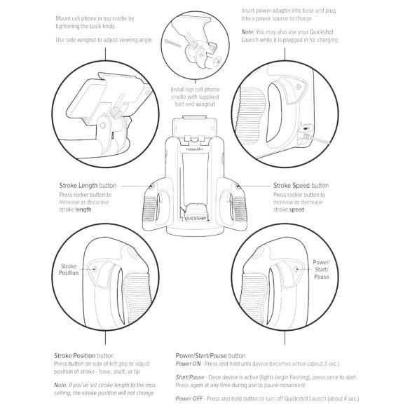 Fleshlight Quickshot Launch - мастурбатор адаптер - черен