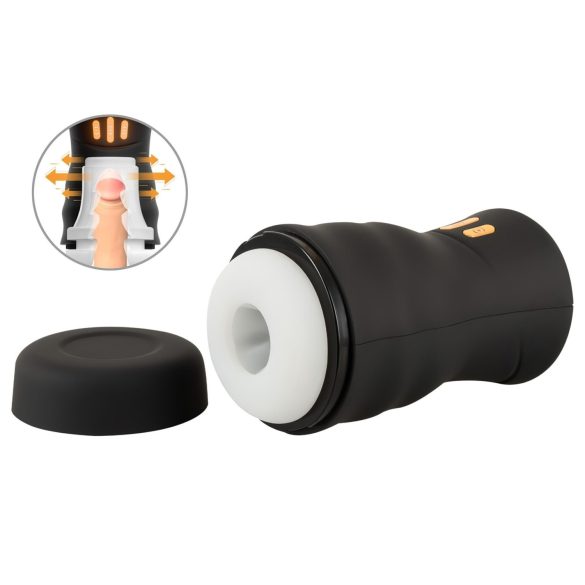 You2Toys Gyro - въртящ се, вибриращ мастурбатор (черен)