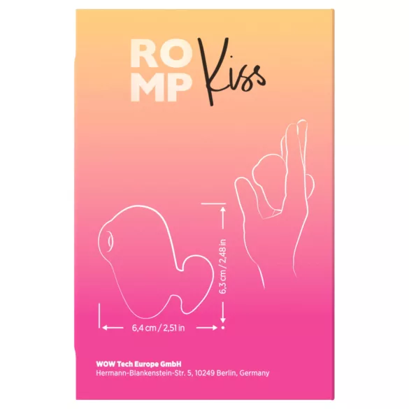 ROMP Kiss - вибриращ стимулатор за клитор с въздушни вълни (розов)