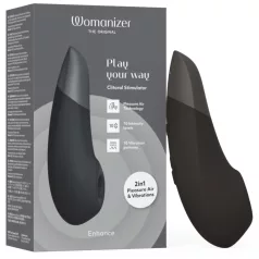   Womanizer Enhance 2в1 въздушно-вълнов стимулатор за клитор + вибратор (черен)