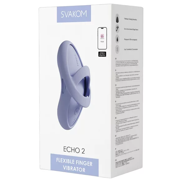 Svakom Echo 2 - вибратор за пръст - смарт функция - син