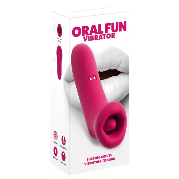 You2Toys Oral Fun - вакуумен и езичков стимулатор за клитор (розов)