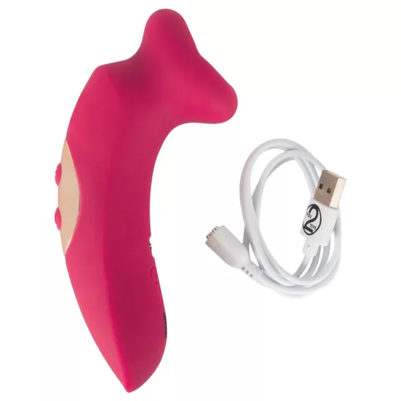 You2Toys Oral Fun - вакуумен и езичков стимулатор за клитор (розов)